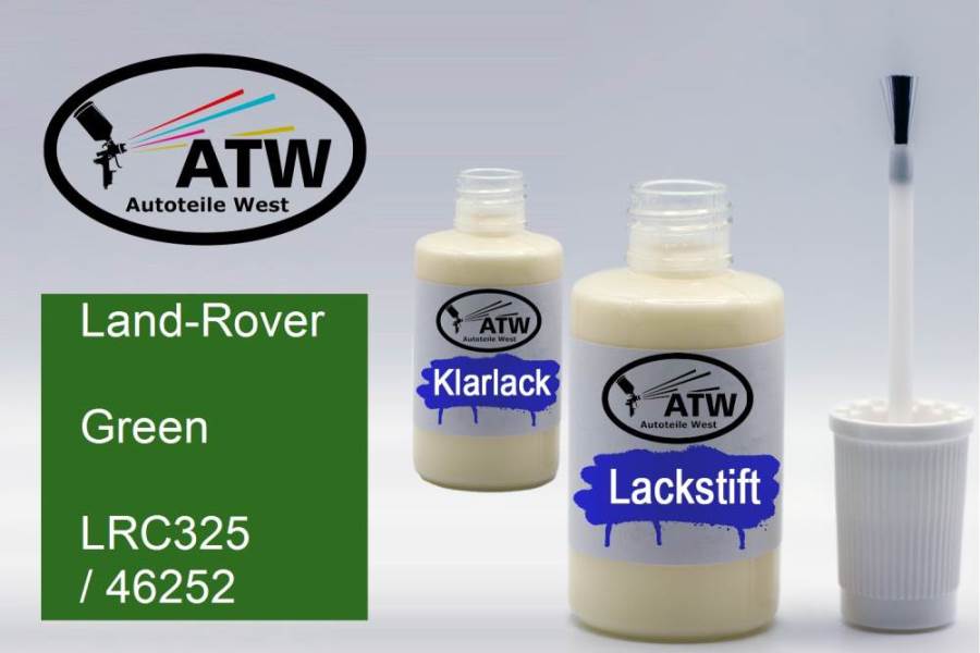 Land-Rover, Green, LRC325 / 46252: 20ml Lackstift + 20ml Klarlack - Set, von ATW Autoteile West.